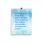 Rom 8:28 - Bible Verse, together for good Premium Luster Photo Paper Poster