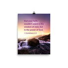 1 Cor 2:5 - Bible Verse, power of God Premium Luster Photo Paper Poster