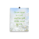 James 4:8 Bible Verse, Draw near Premium Luster Photo Paper Poster