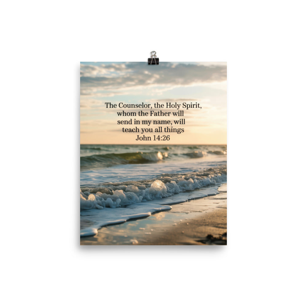 John 14:26 Bible Verse You All Premium Luster Photo Paper Poster 8″×10″