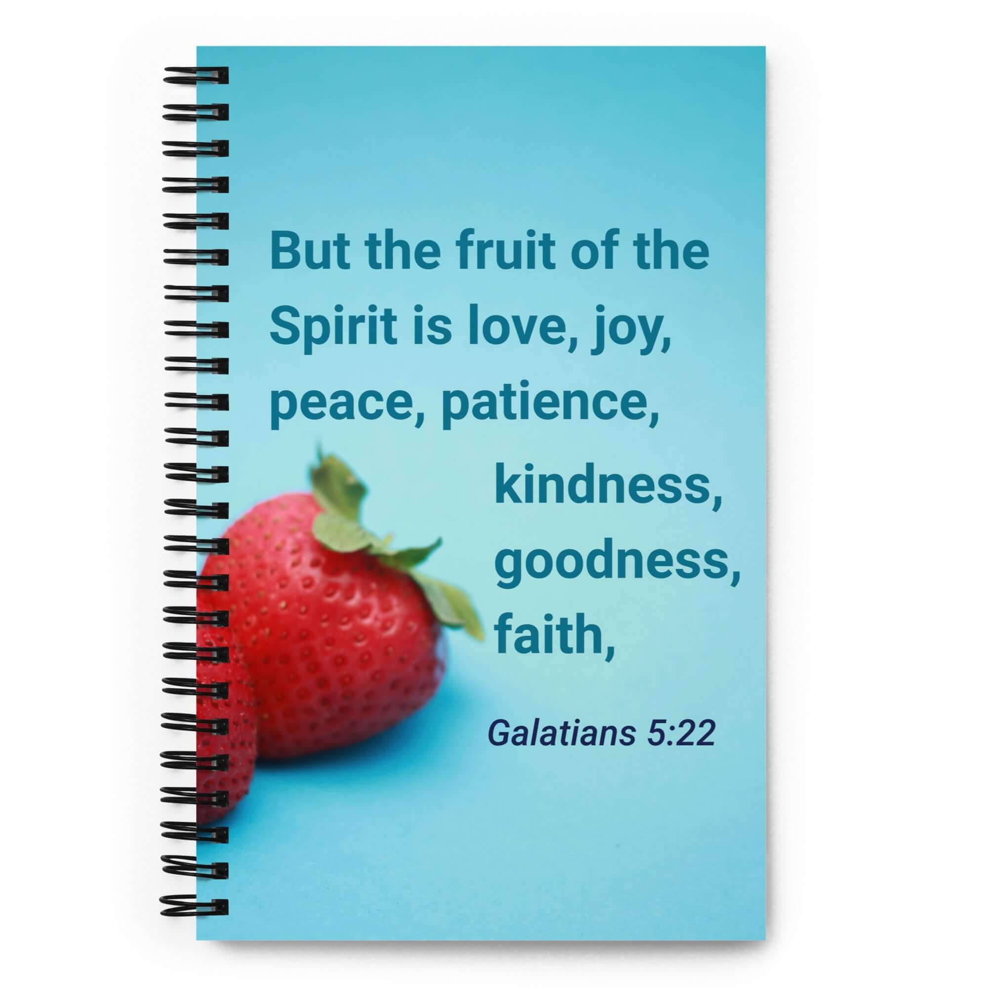 Gal 5:22 - Bible Verse, fruit of the Spirit Spiral Notebook