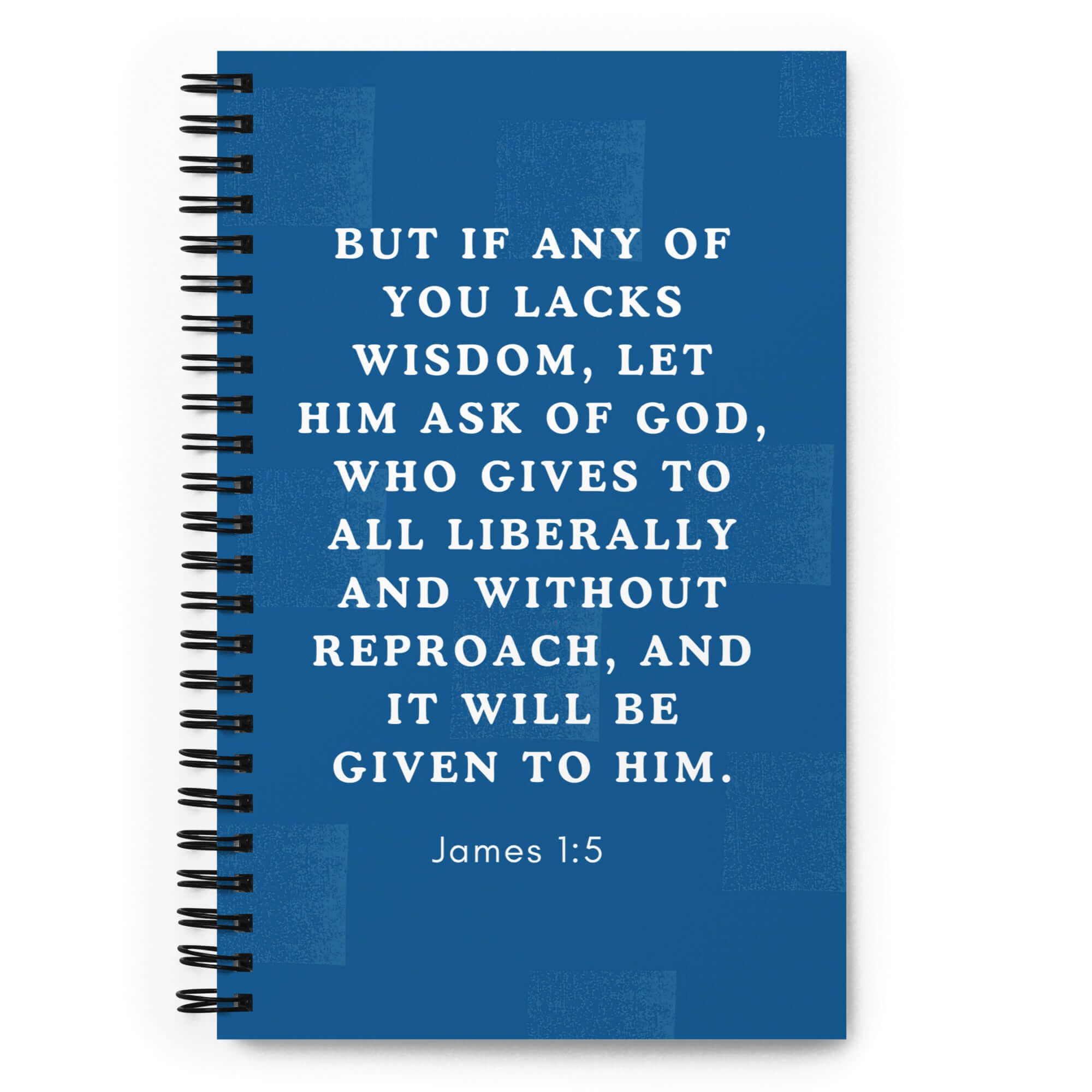 James 1:5 Bible Verse, gives to all Spiral Notebook