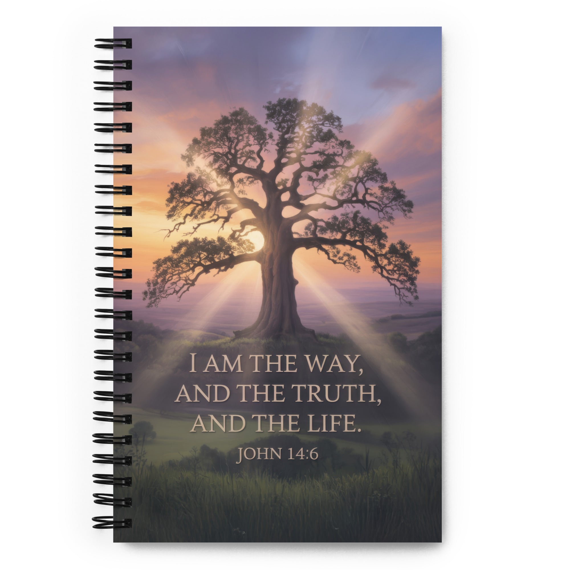 John 14:6 Bible Verse Jesus said Spiral Notebook Default Title