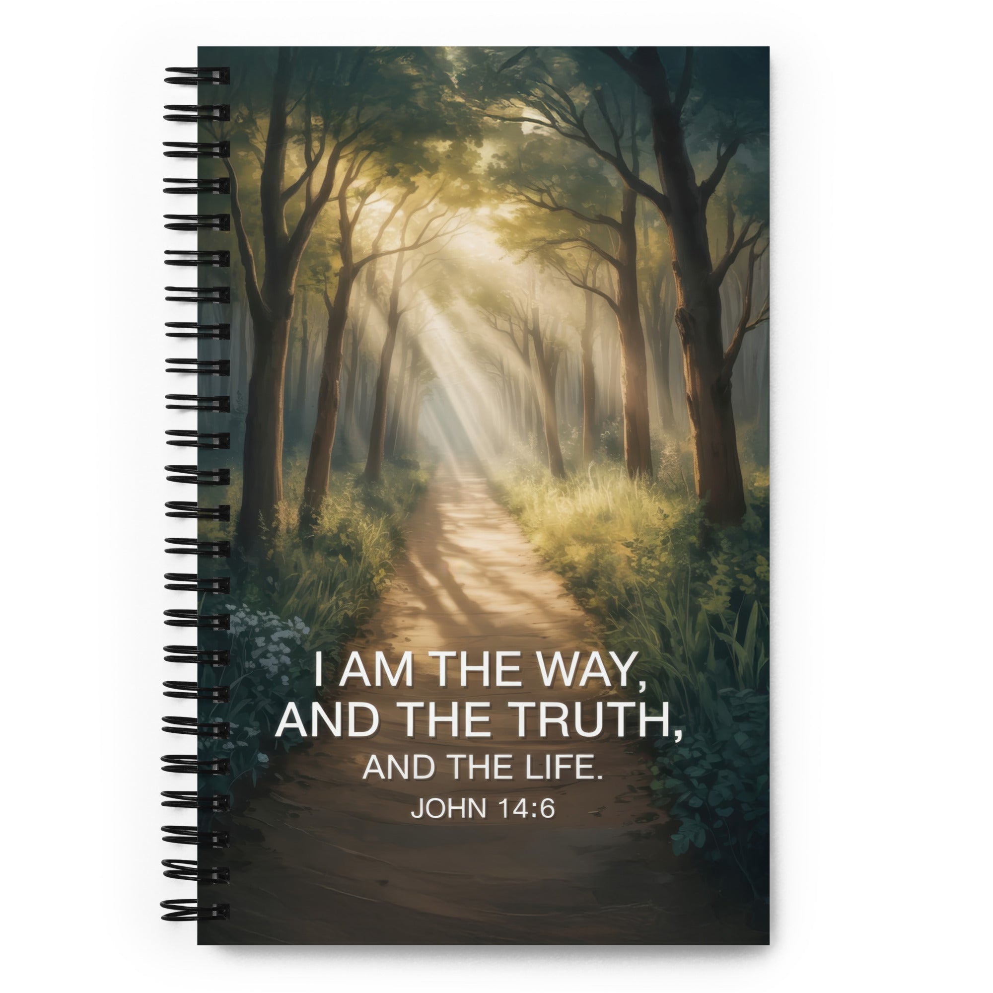 John 14:6 Bible Verse I Am Spiral Notebook Default Title
