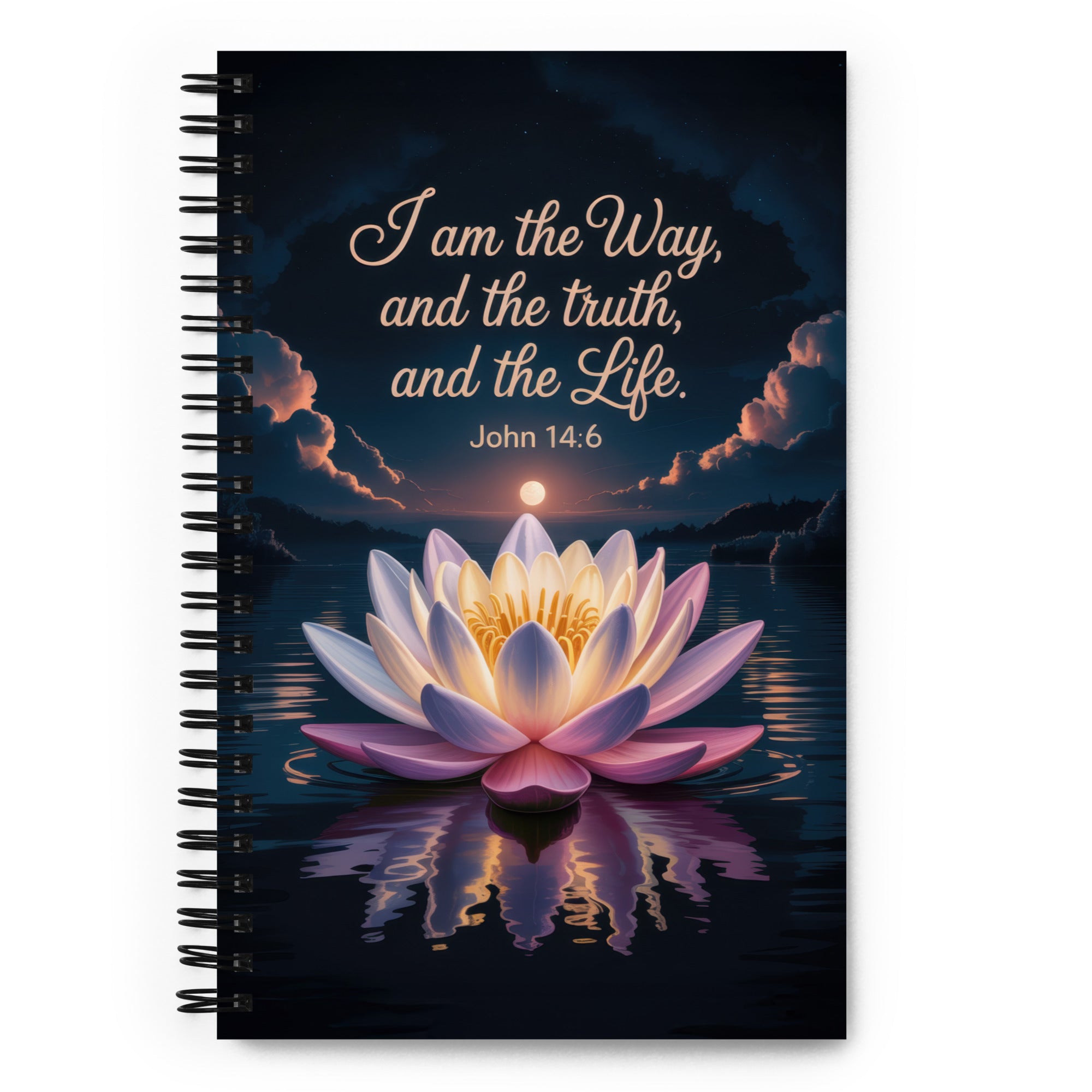 John 14:6 Bible Verse The Way Spiral Notebook Default Title