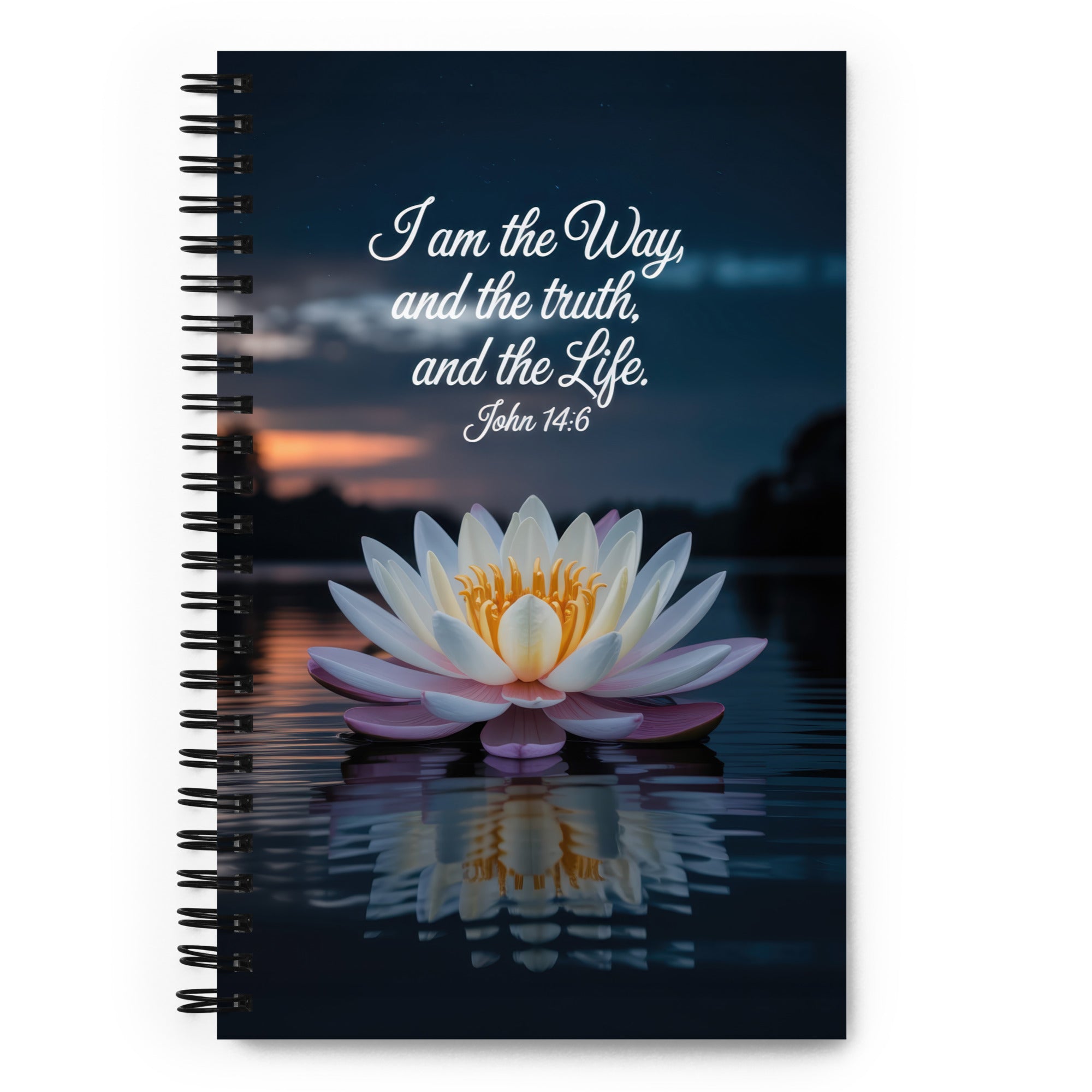 John 14:6 Bible Verse The Father Spiral Notebook Default Title
