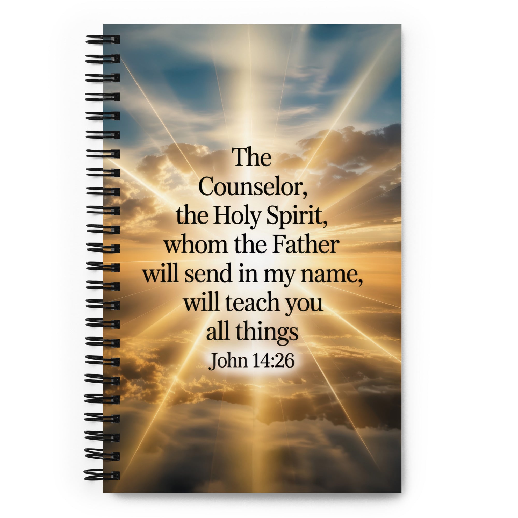 John 14:26 Bible Verse will send Spiral Notebook Default Title
