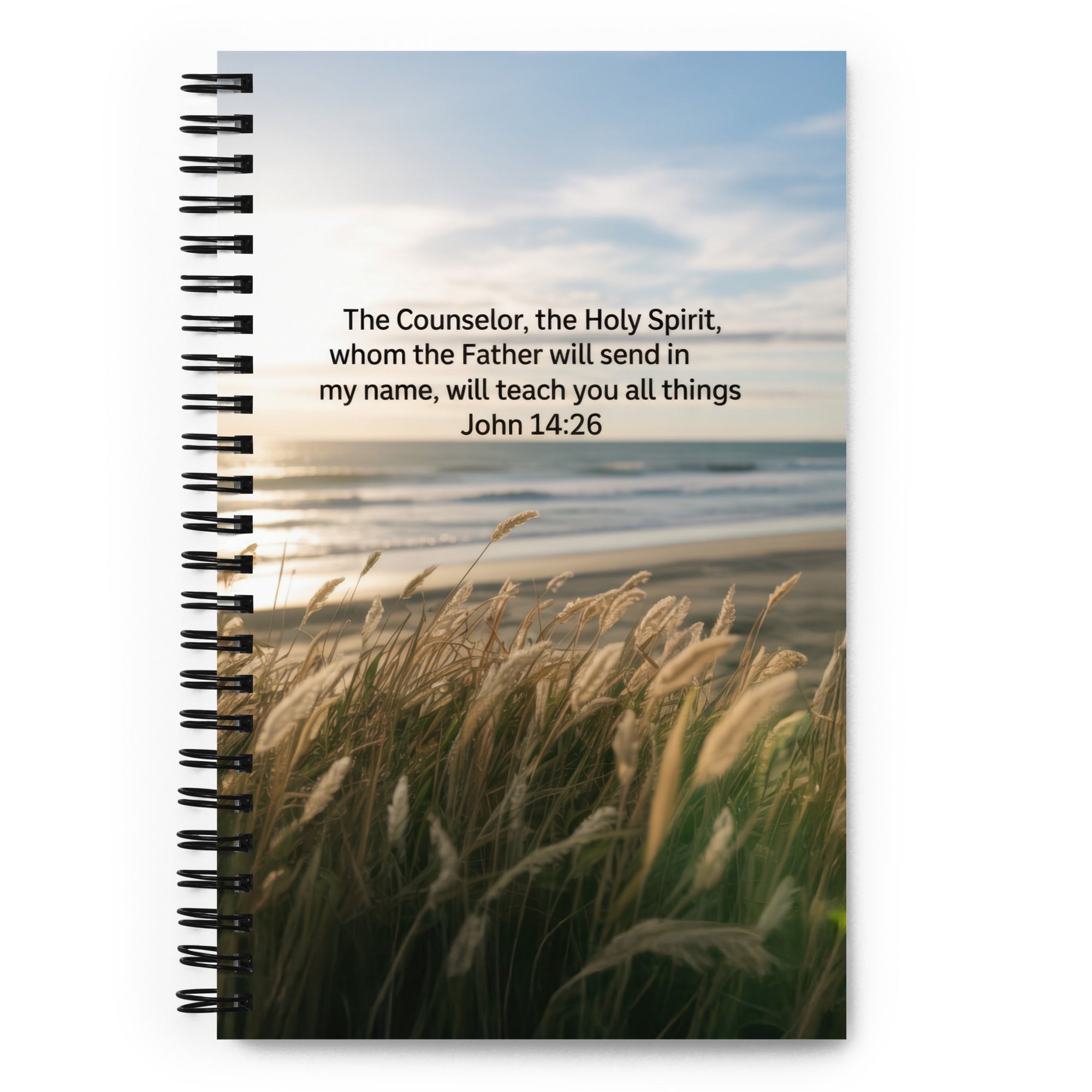 John 14:26 Bible Verse in my name Spiral Notebook Default Title