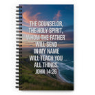 John 14:26 Bible Verse will teach Spiral Notebook Default Title