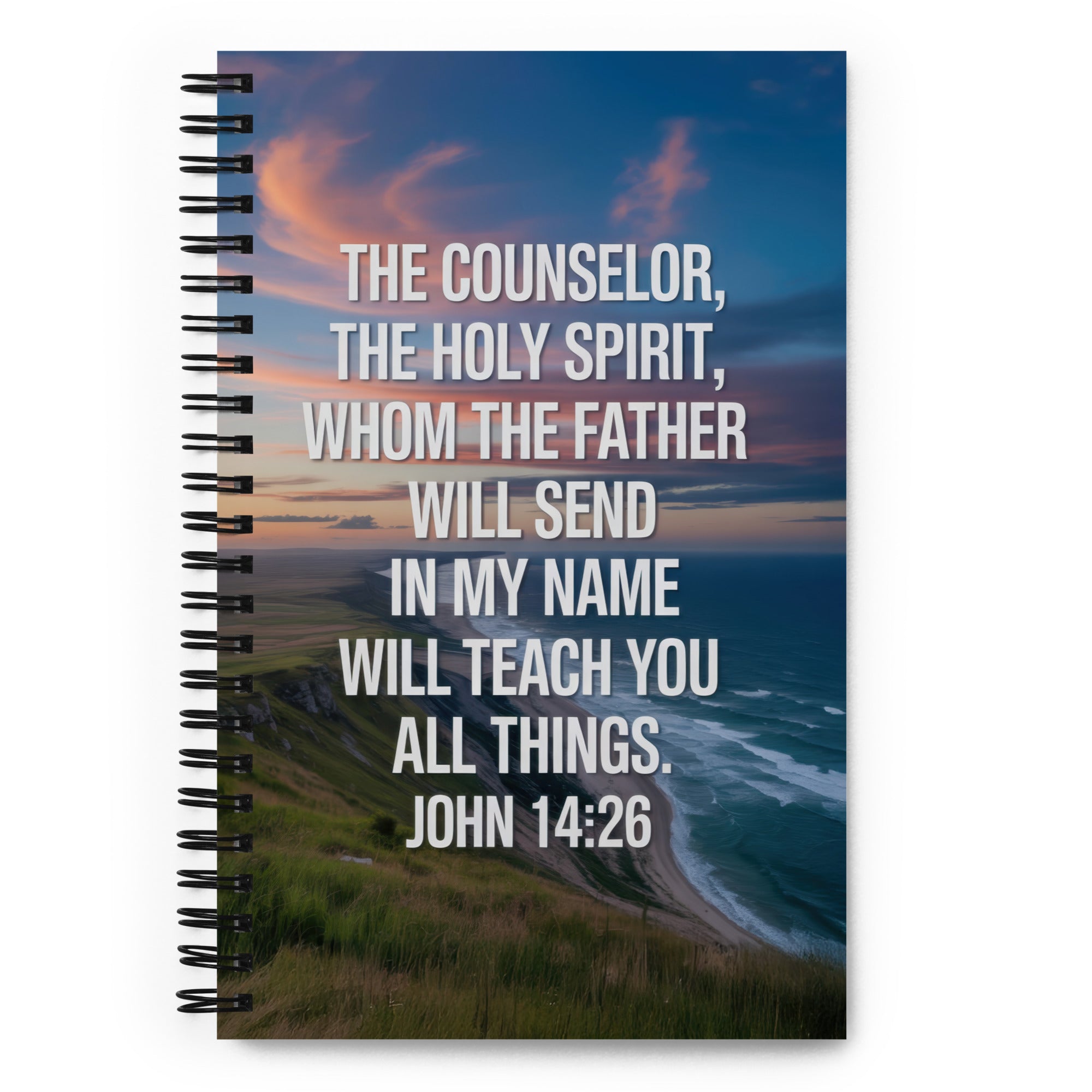 John 14:26 Bible Verse will teach Spiral Notebook Default Title