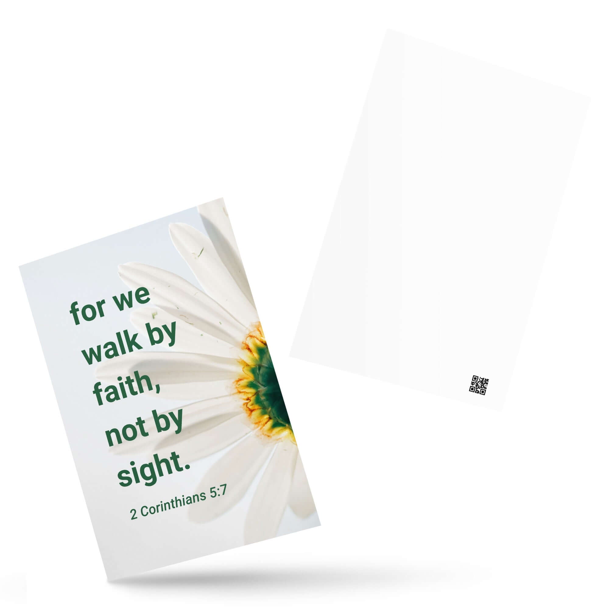 2 Cor. 5:7 - Bible Verse, for we walk by faith Standard Postcard
