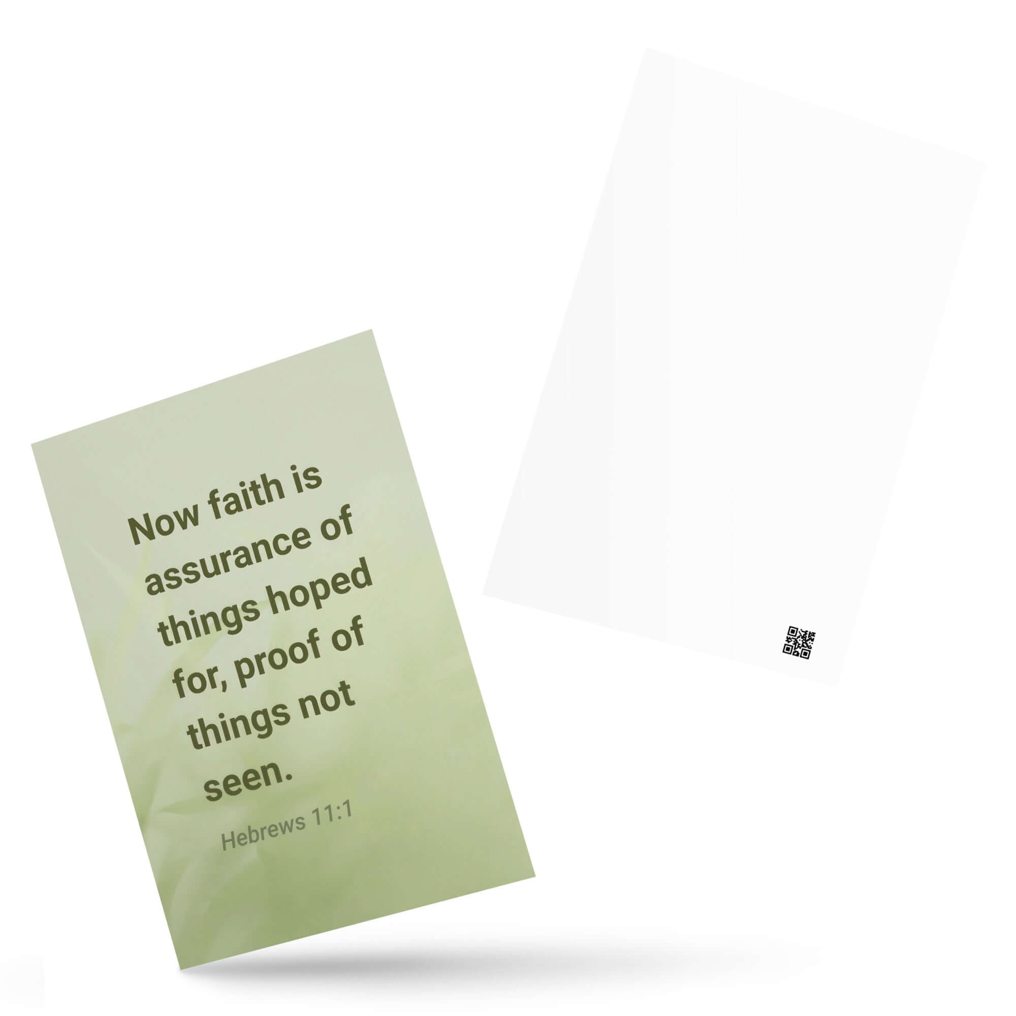 Heb 11:1 - Bible Verse, faith is assurance Standard Postcard