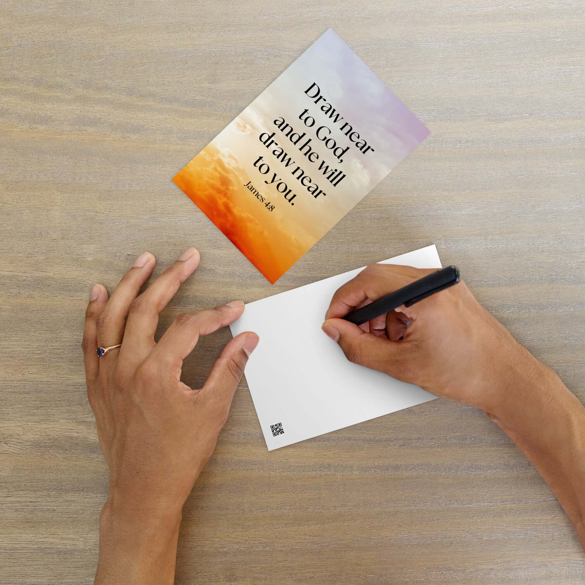 James 4:8 Bible Verse, he will draw Standard Postcard