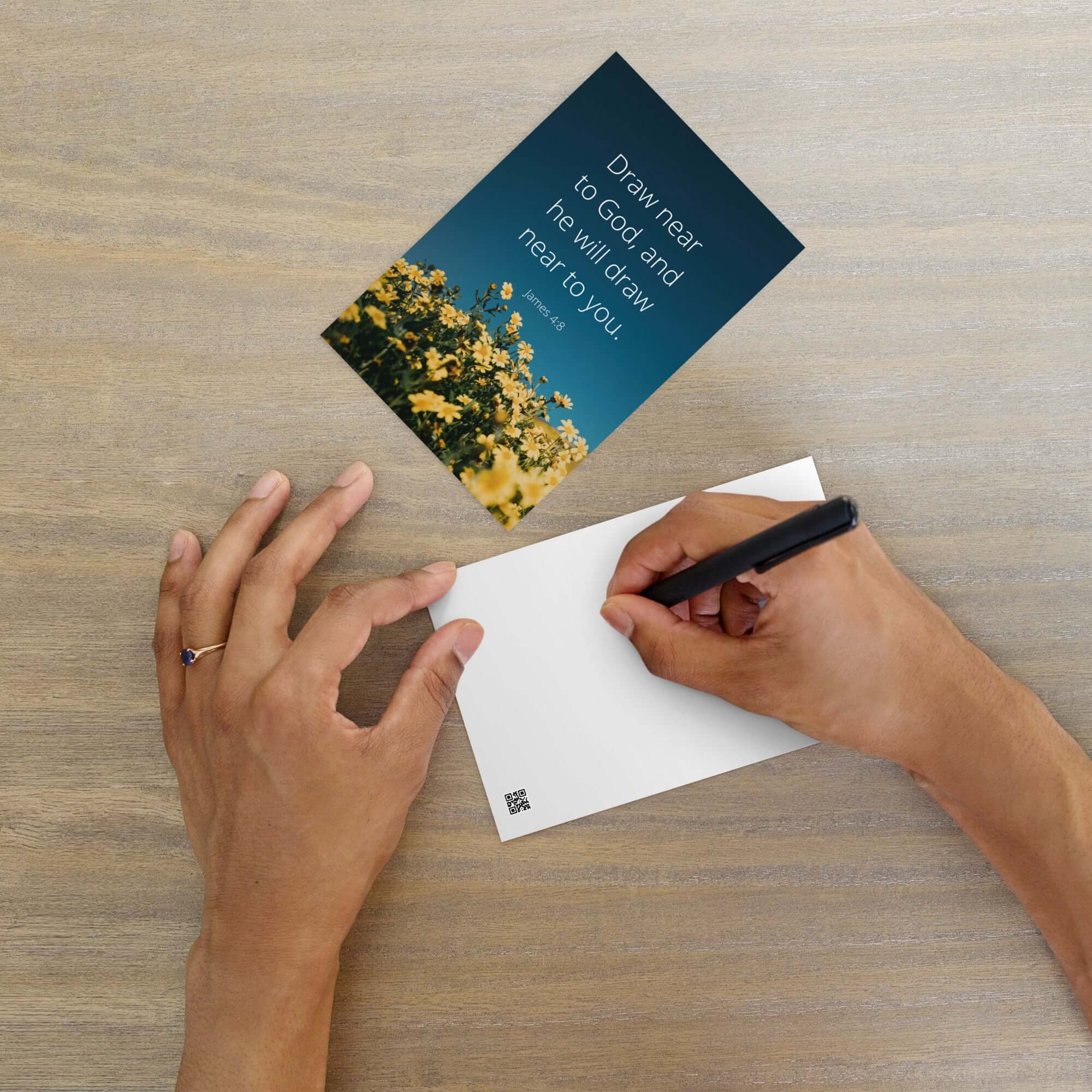 James 4:8 Bible Verse, near to you Standard Postcard