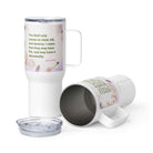 John 10:10 - Bible Verse, Abundant Life Travel Mug with a Handle