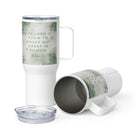 Nahum 1:3 Bible Verse, The Lord is slow Travel Mug with a Handle