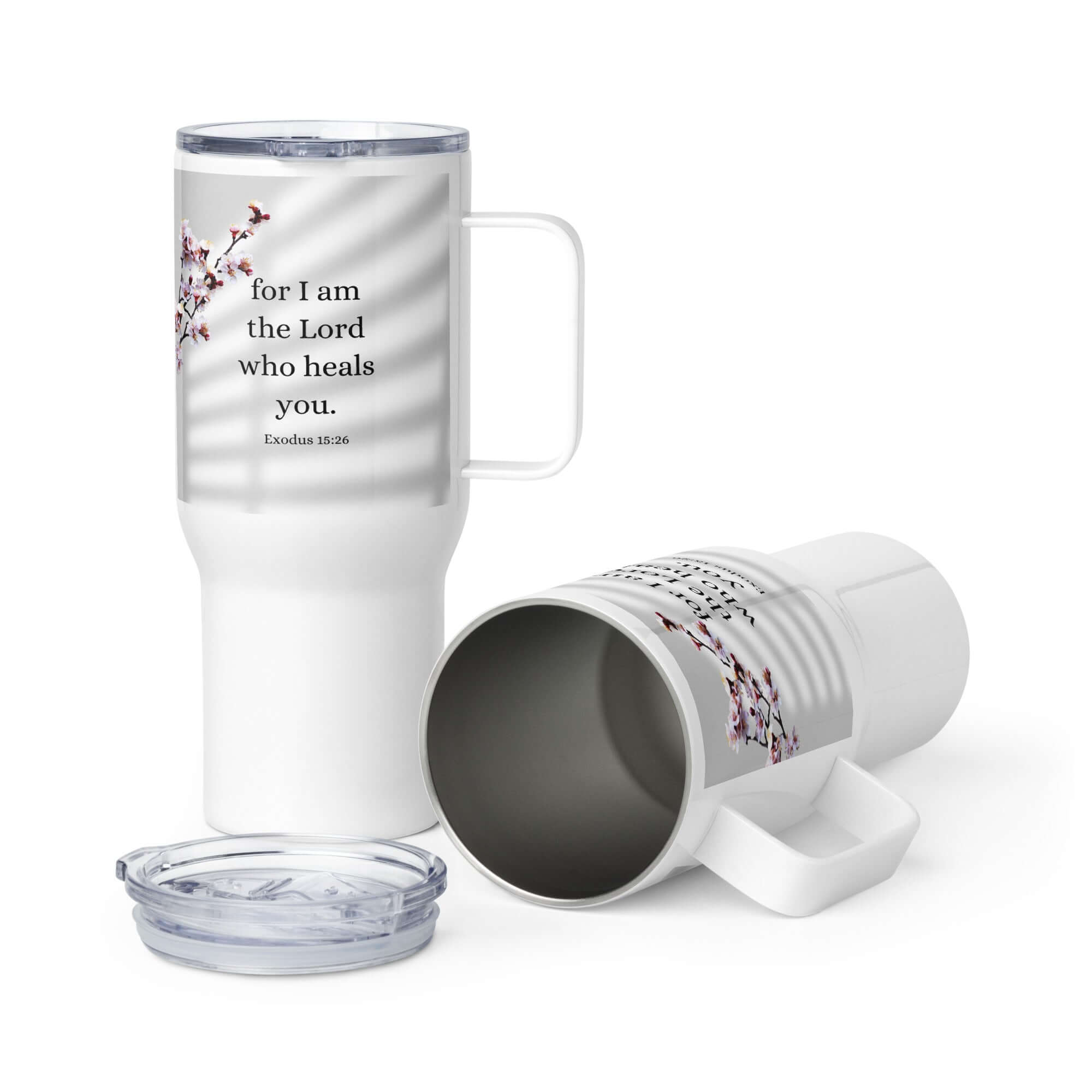 Exodus 15:26 Bible Verse, diligently listen Travel Mug with a Handle