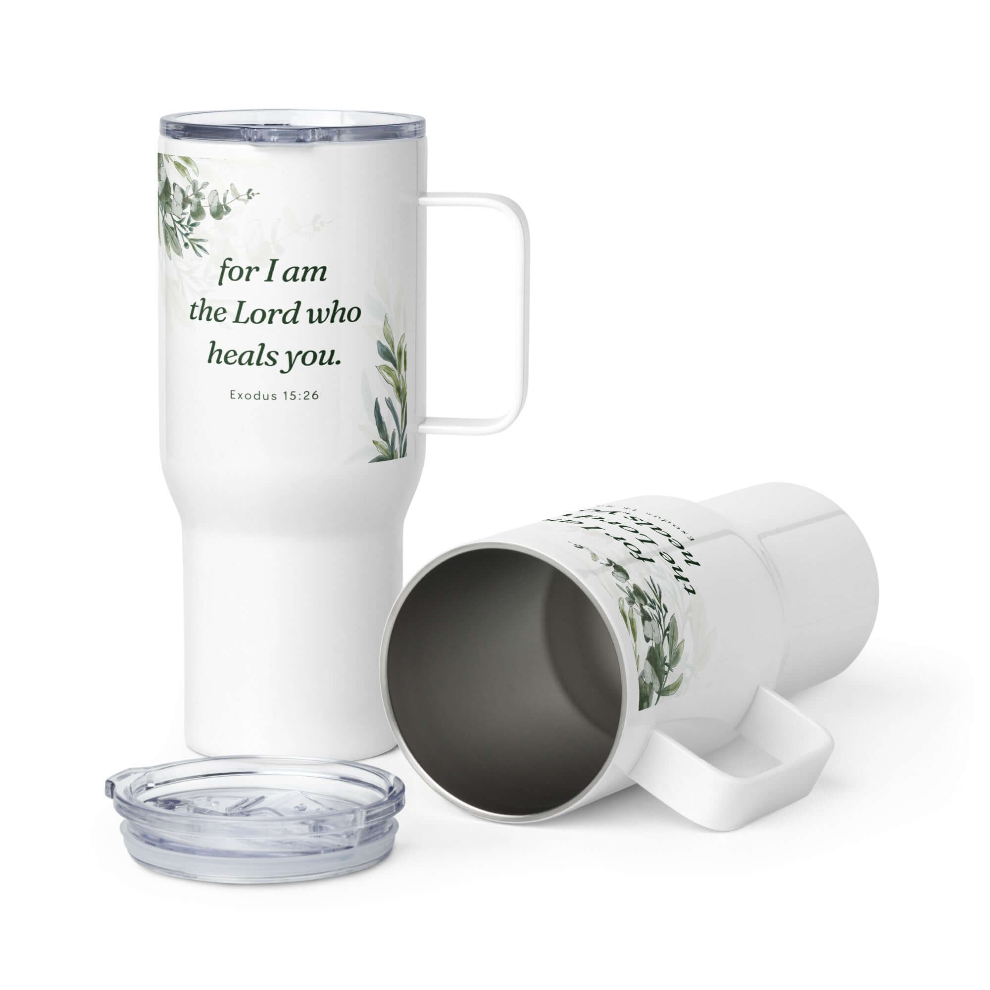 Exodus 15:26 Bible Verse, Gods voice Travel Mug with a Handle