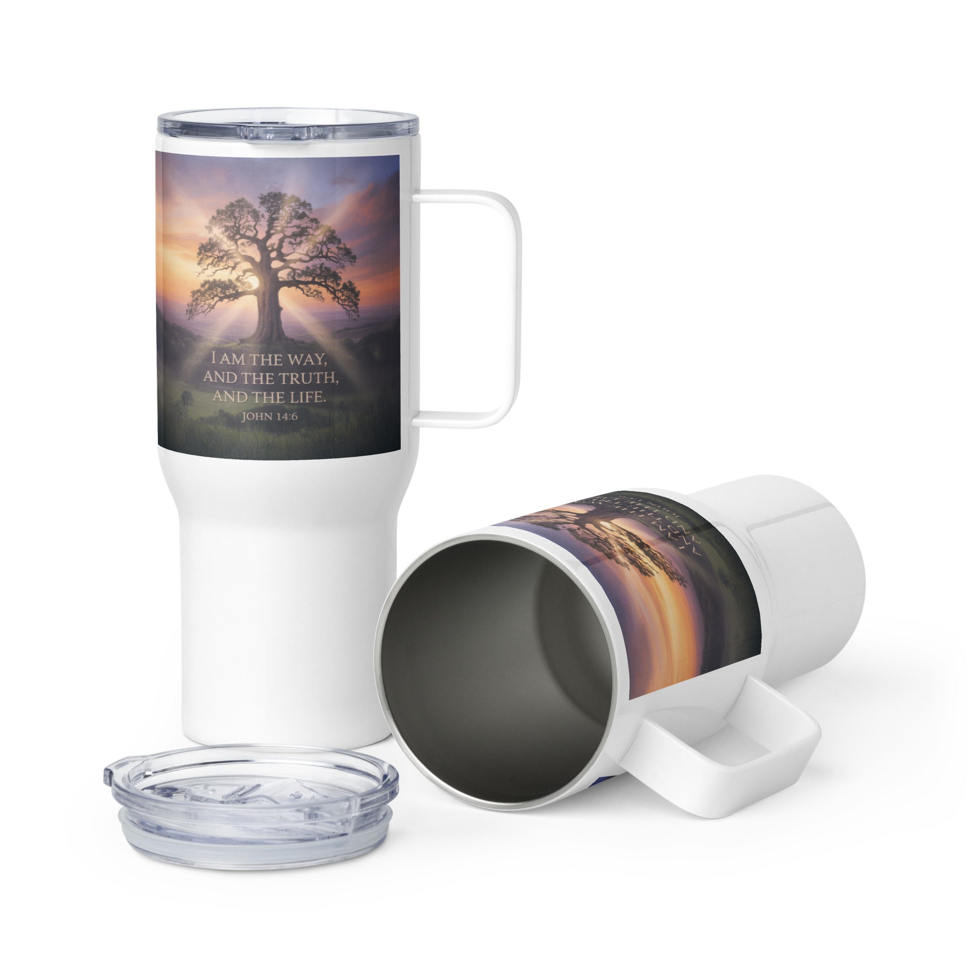 John 14:6 Bible Verse Jesus said Travel Mug with a Handle Default Title