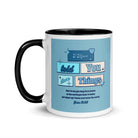 John 16:33 - Bible Verse, in me you may have peace White Ceramic Mug with Color Inside