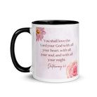 Deuteronomy 6:5 Bible Verse, the Lord White Ceramic Mug with Color Inside