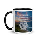 John 14:26 Bible Verse will teach White Ceramic Mug with Color Inside