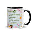 Jer 29:11 - Bible Verse, to give you hope White Ceramic Mug with Color Inside