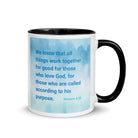 Rom 8:28 - Bible Verse, together for good White Ceramic Mug with Color Inside