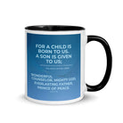 Isaiah 9:6 - Bible Verse, Everlasting Father White Ceramic Mug with Color Inside