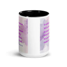 Phil 4:6 - Bible Verse, Prayer and Petition White Ceramic Mug with Color Inside