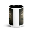 Col 3:23 - Bible Verse, as for the Lord White Ceramic Mug with Color Inside