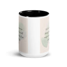 Galatians 6:9 - Bible Verse, not be weary White Ceramic Mug with Color Inside