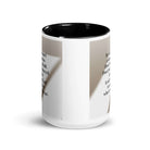 Joshua 1:9 Bible Verse, for the Lord White Ceramic Mug with Color Inside