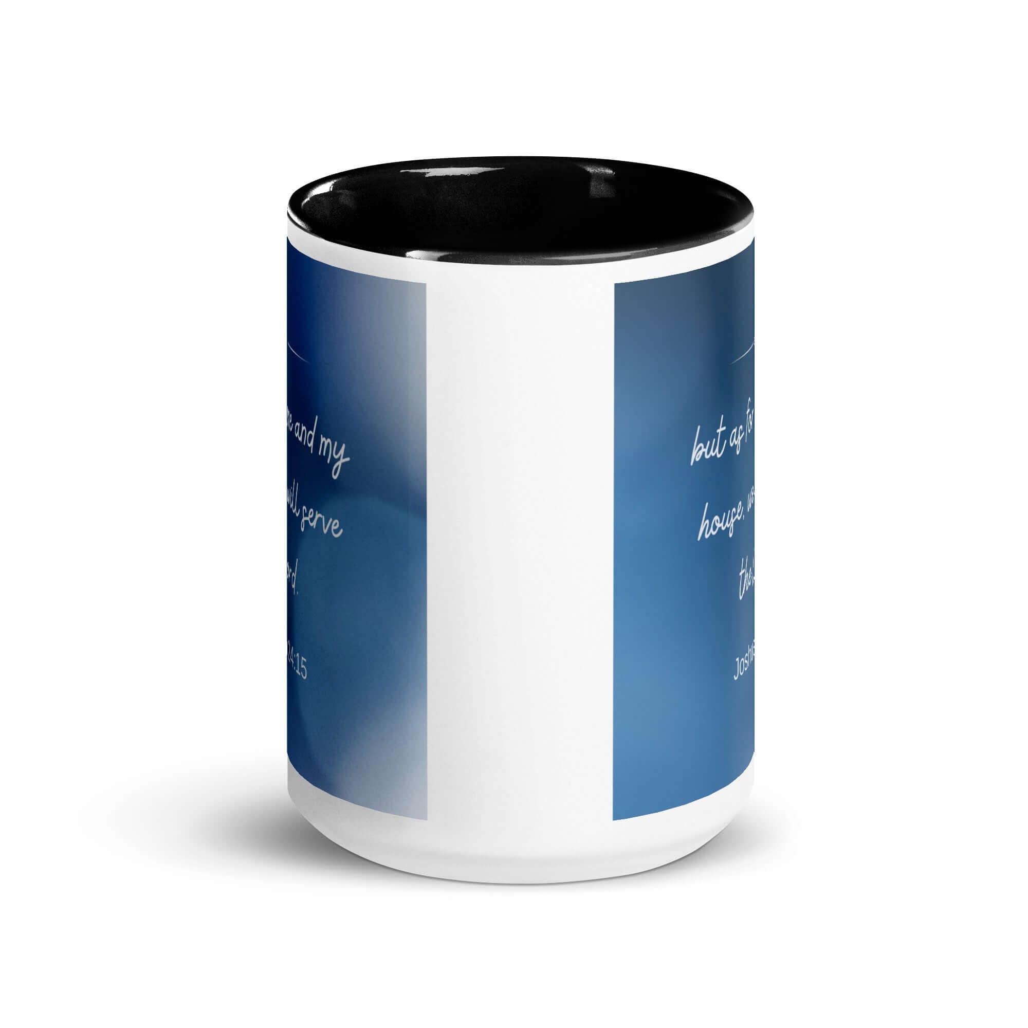 Joshua 24:15 Bible Verse, choose today White Ceramic Mug with Color Inside