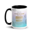 Isaiah 9:6 - Bible Verse, Wonderful Counselor White Ceramic Mug with Color Inside