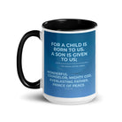 Isaiah 9:6 - Bible Verse, Everlasting Father White Ceramic Mug with Color Inside