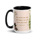 Joshua 24:15 Bible Verse, your fathers White Ceramic Mug with Color Inside