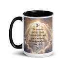 John 14:26 Bible Verse Counselor White Ceramic Mug with Color Inside