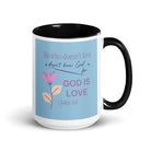 1 John 4:8 - Bible Verse, doesn’t love White Ceramic Mug with Color Inside