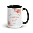 Jeremiah 29:13 - Bible Verse, find me White Ceramic Mug with Color Inside