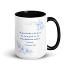 1 Chronicles 16:34 Bible Verse, to the Lord White Ceramic Mug with Color Inside