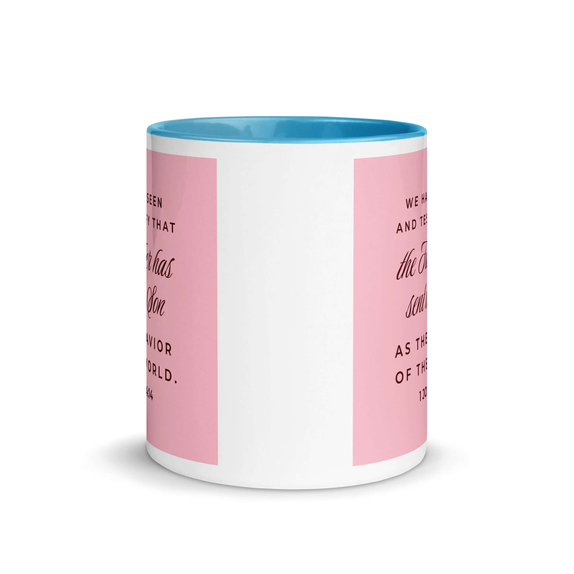 1 John 4:14 - Bible Verse, We have seen White Ceramic Mug with Color Inside