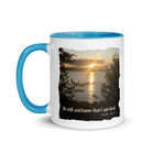 Psalm 46:10 Bible Verse, Sunset Glory Mug Color Inside