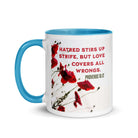 Prov 10:12 - Bible Verse, Love Covers All Mug Color Inside