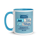 John 16:33 - Bible Verse, in me you may have peace White Ceramic Mug with Color Inside