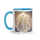 John 14:26 Bible Verse Counselor White Ceramic Mug with Color Inside
