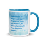 Rom 8:28 - Bible Verse, together for good White Ceramic Mug with Color Inside