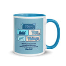 John 16:33 - Bible Verse, in me you may have peace White Ceramic Mug with Color Inside