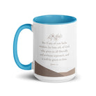 James 1:5 Bible Verse, ask of God White Ceramic Mug with Color Inside