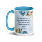 Deuteronomy 6:5 Bible Verse, You shall love White Ceramic Mug with Color Inside